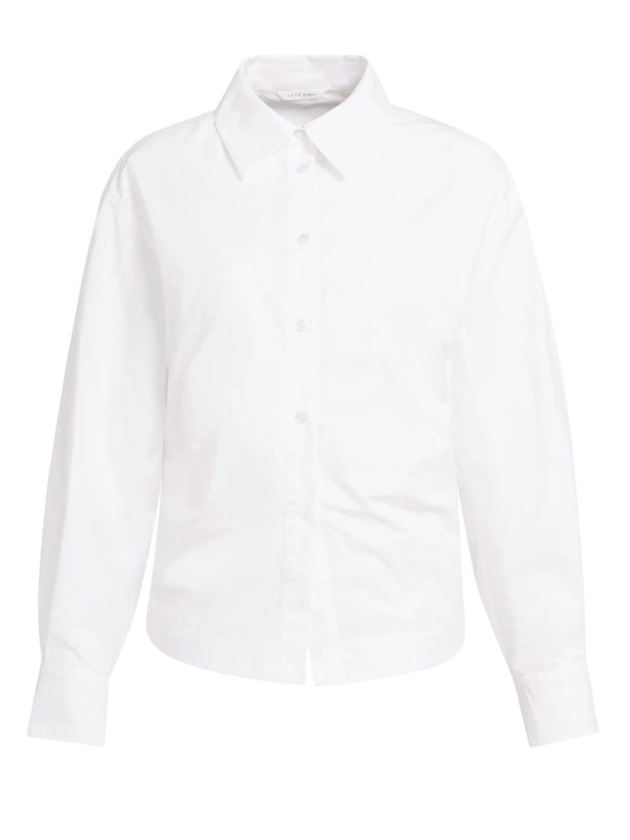 Yaya Blouse met tailleaccent en plo 00000 Pure white