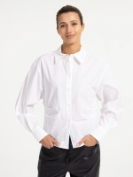 Yaya Blouse met tailleaccent en plo 00000 Pure white