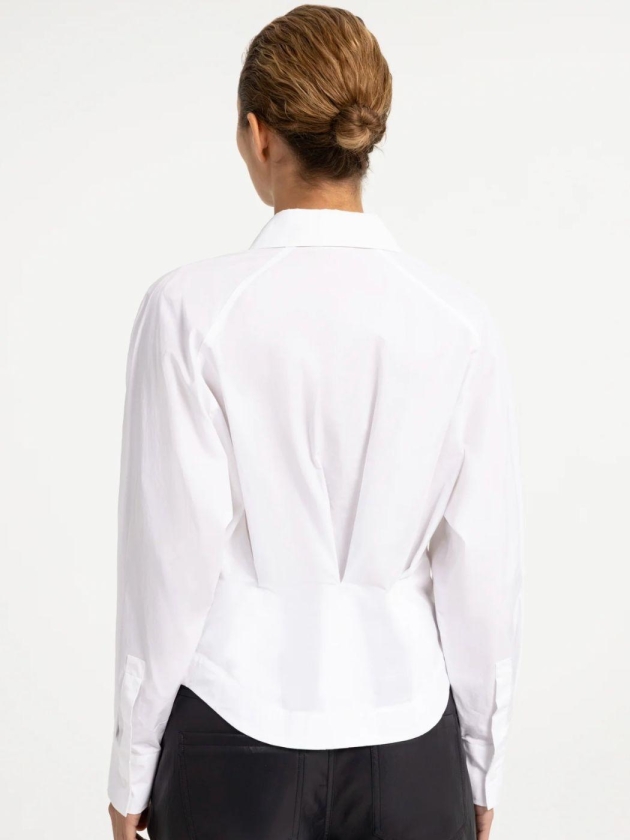 Yaya Blouse met tailleaccent en plo 00000 Pure white