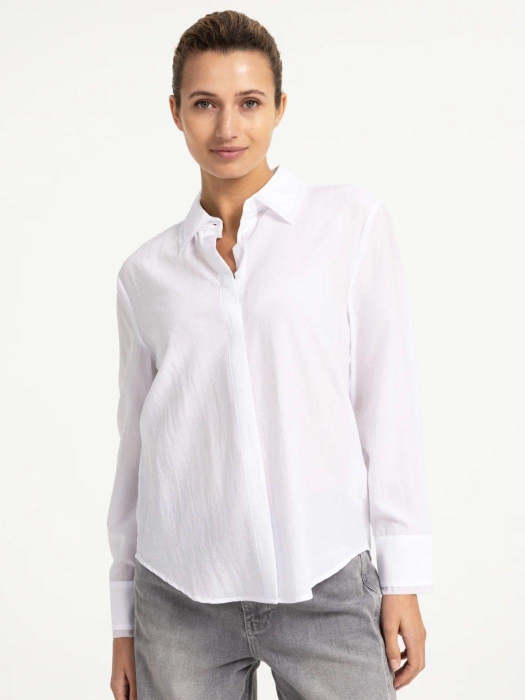Yaya Blouse met kraagdetails 00000 Pure white