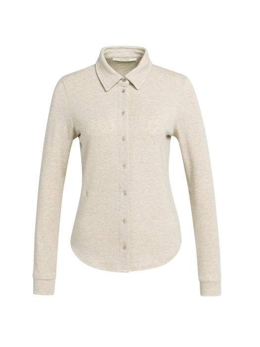 Yaya Jersey melange blouse 611032 Pure cashmere grey mel