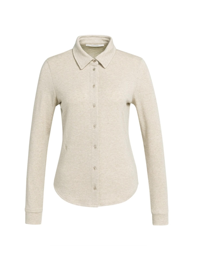 Yaya Jersey melange blouse 611032 Pure cashmere grey mel