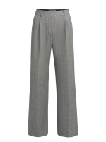 Yaya Geweven, wijde broek met ruitp 939131 Hole3 black dessin