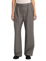 Yaya Geweven, wijde broek met ruitp 939131 Hole3 black dessin