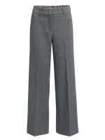 Yaya Geweven broek met rechte pijpe 99087 Anthracite mel