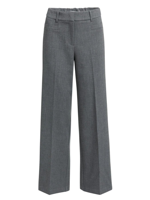 Yaya Geweven broek met rechte pijpe 99087 Anthracite mel