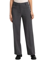 Yaya Geweven broek met rechte pijpe 99087 Anthracite mel
