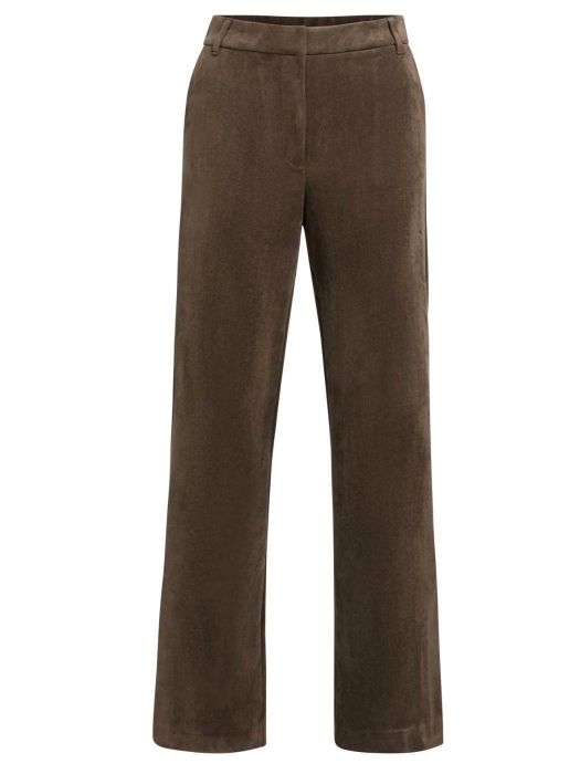 Yaya Su?de broek met wijde pijpen 90814 Slate black brown