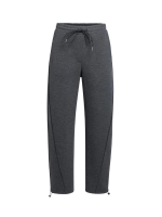 Yaya Jersey wijde broek met rechte 939132 Hole black mel