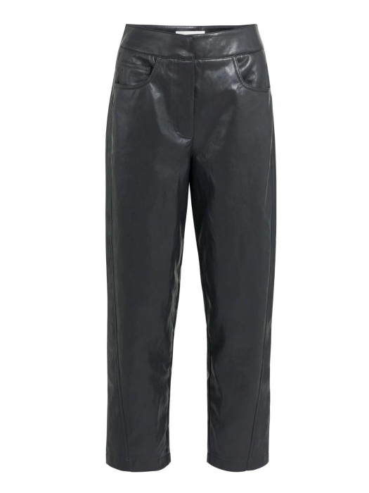 Yaya Kunstleren broek met wortelmod 93913 Hole black