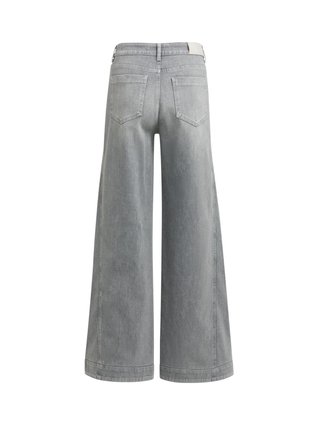 Yaya Denim jeans w. seam - L34 99027 Mid grey denim