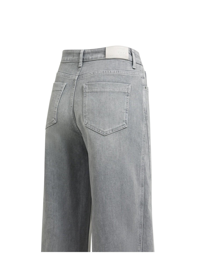 Yaya Denim jeans w. seam - L34 99027 Mid grey denim