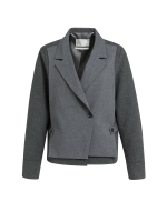 Yaya Geweven, losvallende blazer me 99087 Anthracite mel