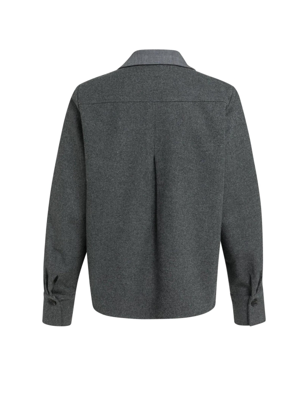 Yaya Geweven, losvallende blazer me 99087 Anthracite mel