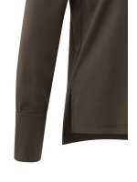 Yaya Jersey top met lange mouwen en 90814 Slate black brown