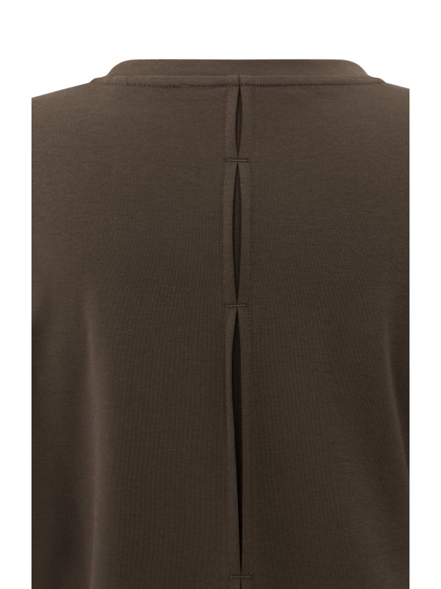 Yaya Jersey top met lange mouwen en 90814 Slate black brown