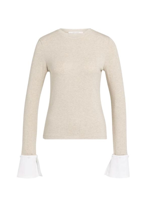 Yaya Jersey top met afneembare manc 939302 Odyssey gray mel