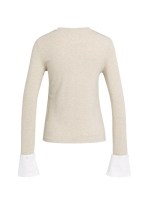 Yaya Jersey top met afneembare manc 939302 Odyssey gray mel