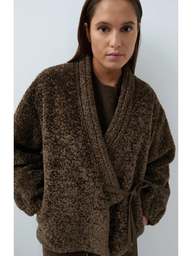 Yaya Kimono-wikkeljas van imitatieb 90814 Slate black brown