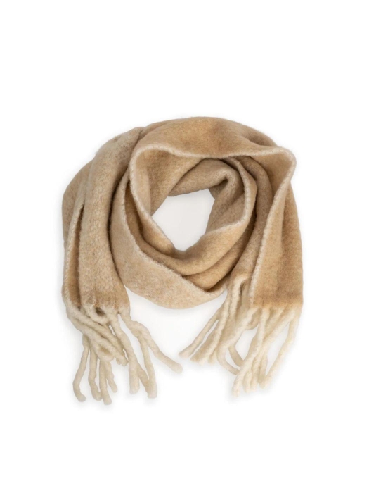 Yaya Geborstelde dubbelzijdige gewe 310082 Bleached sand beige mel