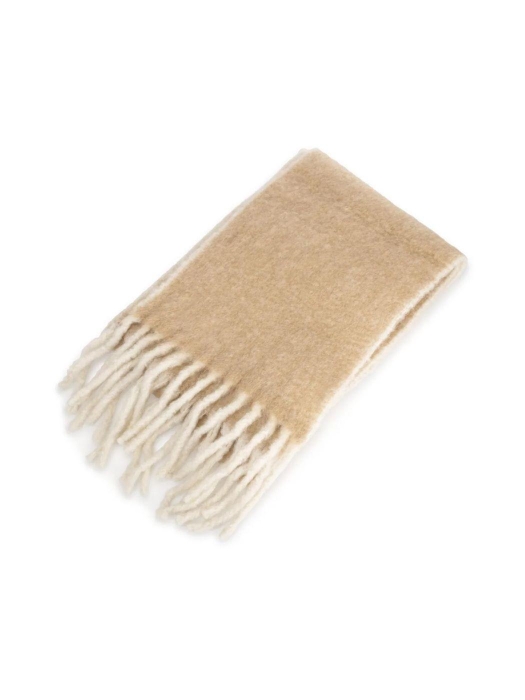 Yaya Geborstelde dubbelzijdige gewe 310082 Bleached sand beige mel