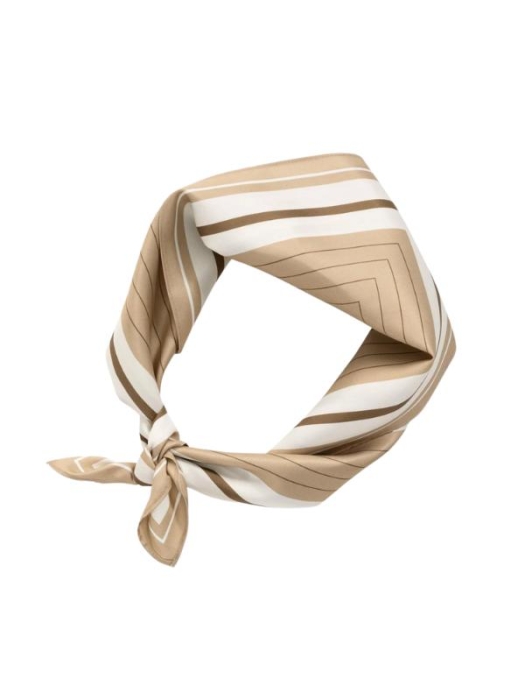 Yaya Bedrukte satijnen keperstof sj 613151 Cornstalk brown dessin