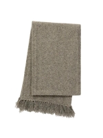 Yaya Zachte gebreide sjaal met fran 906172 Teak brown melange