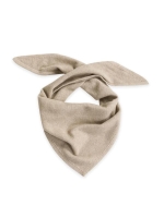 Yaya Gebreide driehoekige sjaal 611032 Pure cashmere grey mel