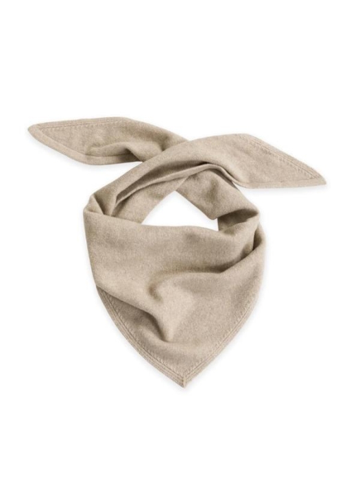 Yaya Gebreide driehoekige sjaal 611032 Pure cashmere grey mel