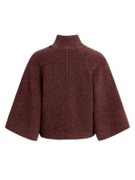 Yaya Gedreide trui 913172 Bitter chocolate red mel