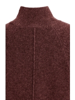 Yaya Gedreide trui 913172 Bitter chocolate red mel
