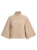 Yaya Gedreide trui 990912 Dark beige mel