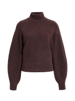 Yaya Gebreide trui vleermuismouw 913172 Bitter chocolate red mel