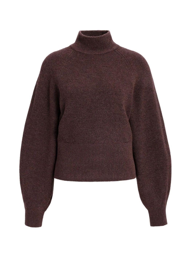 Yaya Gebreide trui vleermuismouw 913172 Bitter chocolate red mel