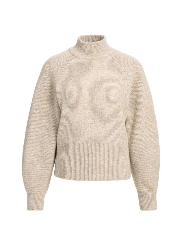 Yaya Gebreide trui vleermuismouw 990902 Light beige mel