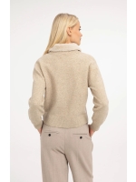 Yaya vest met afneembare kraag 990902 Light beige mel