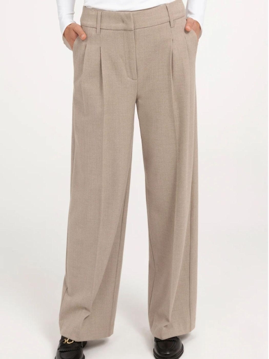 Yaya geweven pantalon 990972 Beige mel