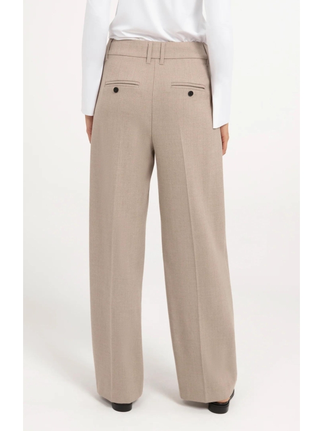 Yaya geweven pantalon 990972 Beige mel