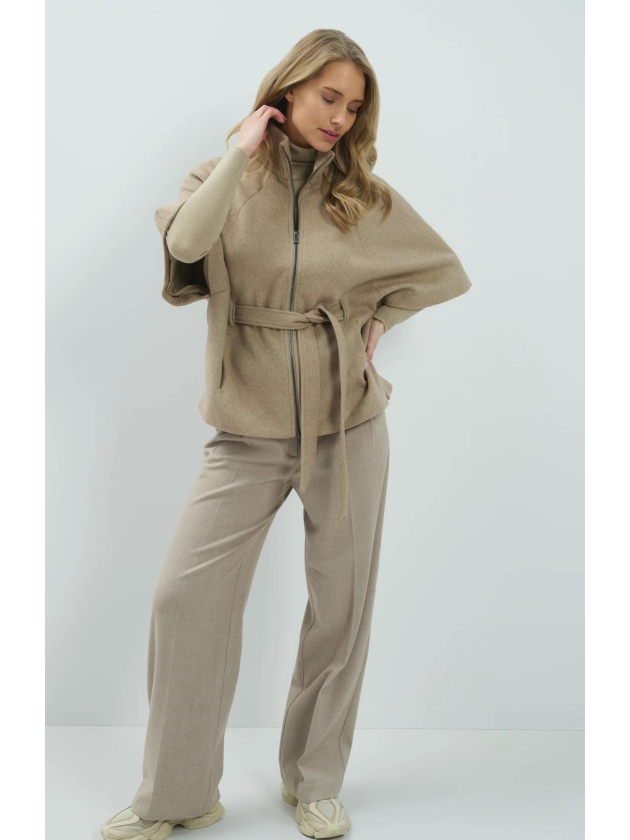 Yaya geweven pantalon 990972 Beige mel