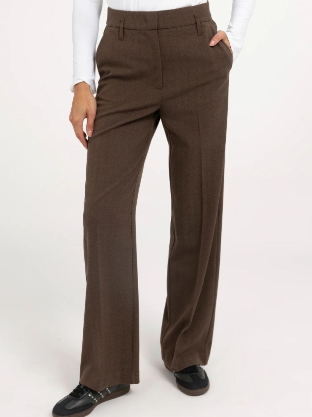 Yaya geweven pantalon 911191 Cocoa brown dessin