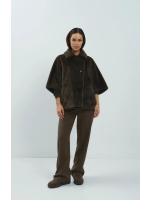 Yaya geweven pantalon 911191 Cocoa brown dessin