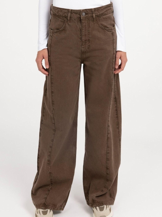 Yaya Lakimitatieleer 911191 Cocoa brown dessin