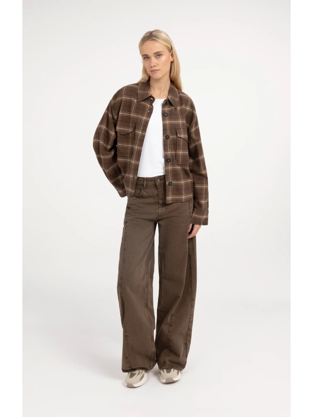 Yaya Lakimitatieleer 911191 Cocoa brown dessin