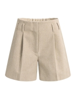 Yaya Bermuda van gemeleerde visgraat 990972 Beige mel