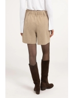 Yaya Bermuda van gemeleerde visgraat 990972 Beige mel