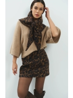 Yaya Minirok met luipaarddessin 911191 Cocoa brown dessin