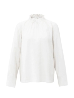 Yaya Kanten top met hoge halslijn 00000 Pure white