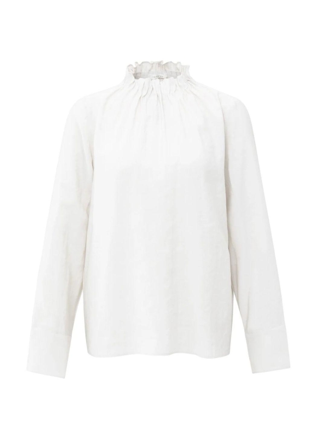Yaya Kanten top met hoge halslijn 00000 Pure white