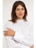 Yaya Kanten top met hoge halslijn 00000 Pure white