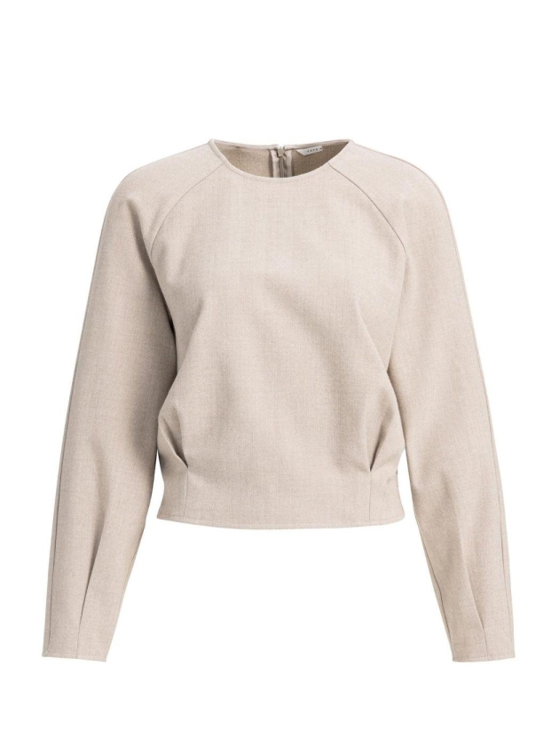 Yaya Top met lange mouwen en 990972 Beige mel